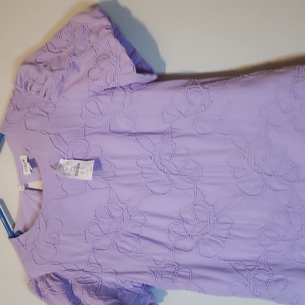 J. Crew Lavender Mini Dress with Puff Sleeves - Picture 6 of 14